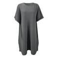 thumbnail image 3 of Tshirt Dress Women Summer Short Sleeve Crewneck Casual Beach Vacation Mini Dresses T Shirt Dresses for Women, 3 of 6