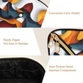 thumbnail image 5 of FORMRS Makeup Bag Travel Cosmetic Organizer for Women Fold Flat Zipper Pouch with Handle, Abstract Wavy, 5 of 8