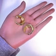 thumbnail image 2 of Gold Plated Huggie Hoop Earrings for Women,925 Sterling Silver Post,Hypoallergenic Small Earrings, 2 of 7