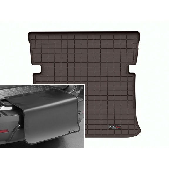 WeatherTech Cargo Trunk Liner with Bumper Protector compatible with 2023-2026 Mercedes EQS SUV - Behind 2nd Row w/ Bumper Protector, Cocoa