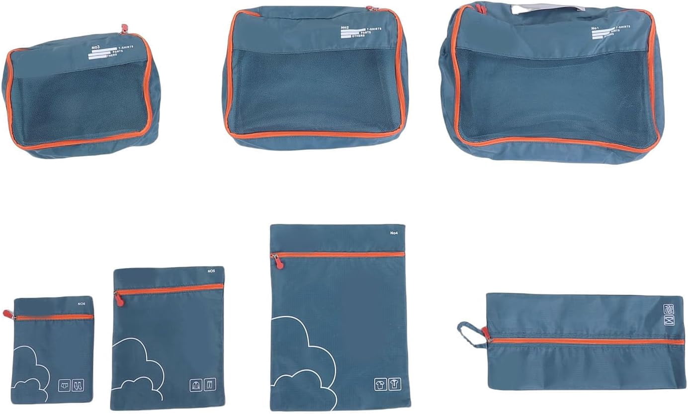 Packing Cubes For Travel, 7 Pack Anti Tear Space Saving Luggage Organizer Bags, For Suitcases