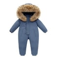 thumbnail image 3 of Boys And Girls Thick Windproof Snowsuit Winter Jumpsuits Fashion Outdoor Children's Hooded Thick Warm Jumpsuit, 3 of 8