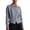 Gray, variant on EazyTech Women's Solid Color Button Down Shirt with Asymmetric Hem Long Sleeve Blouse