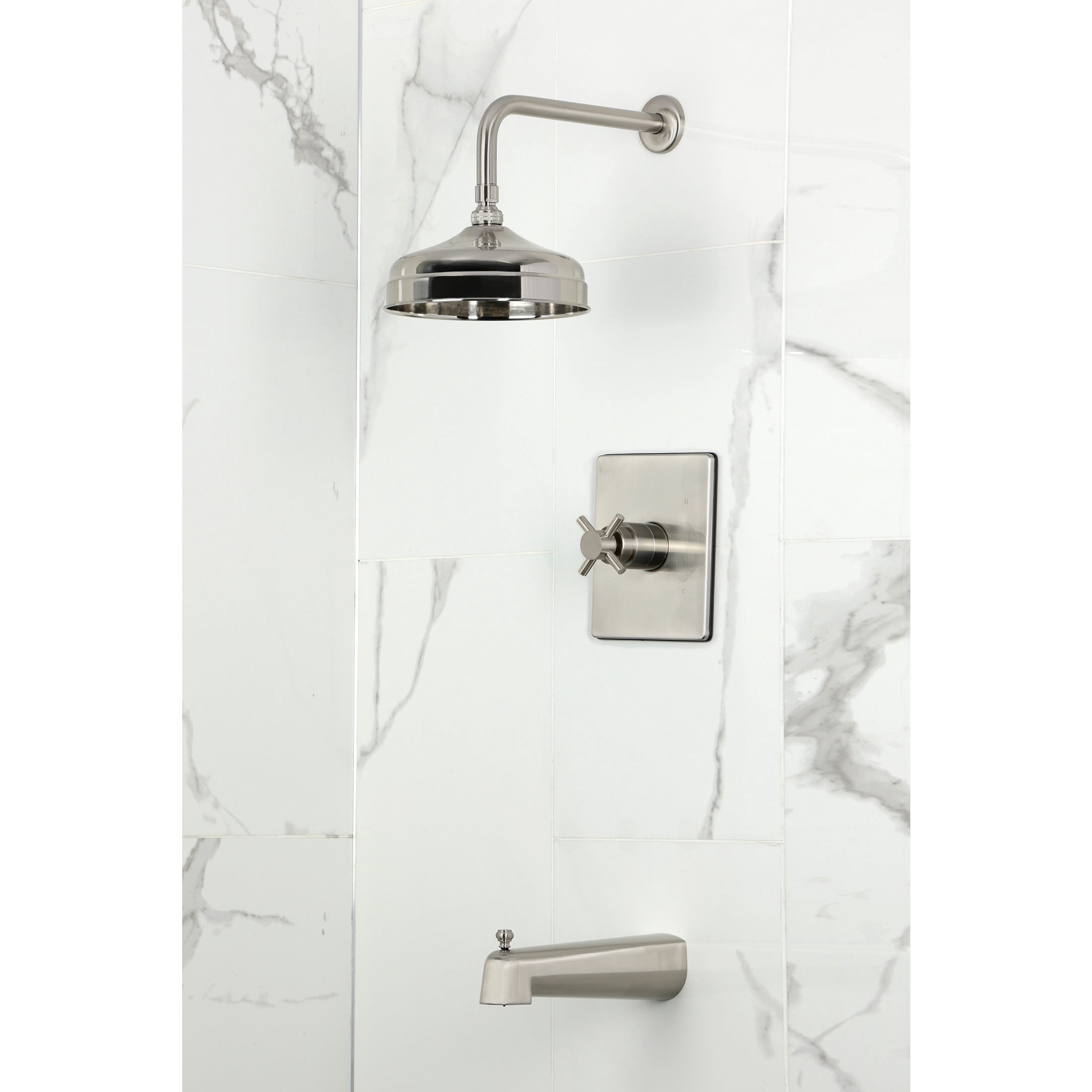 Kingston Brass KB6348DX Concord Single-Handle Pressure Balanced Tub and Shower Faucet, Brushed Nickel