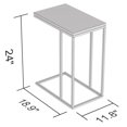 thumbnail image 2 of Safdie & Co. Accent Table 19L C Shaped Glass Metal, 2 of 4