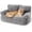 Grey, variant on Cat Couch Bed, Cute Soft Pet Sofa for Indoor Cats Kittens Puppies with Removable Washable Cover, 26"x15", Grey