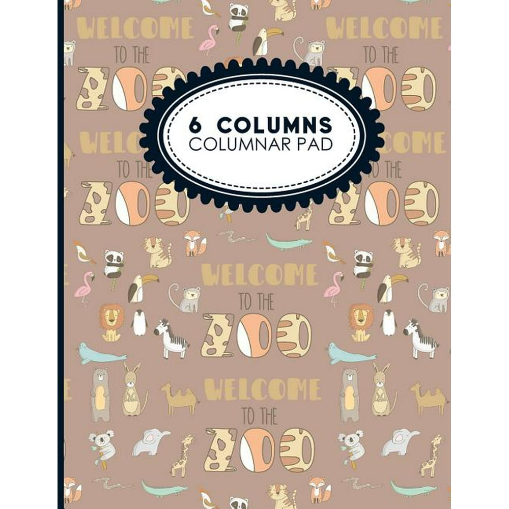 6 Columns Columnar Pad Columnar Pad, Accounting Ledger Pad, Financial