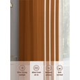 thumbnail image 7 of Burnt Orange Beige Striped Semi Sheer Curtains 84 Inch Length 2 Panels Set, Modern Farmhouse Retro Lines Sheer Kitchen Curtain Privacy Voile Window Curtain for Living Room Bedroom Rod Pocket Drapes, 7 of 7