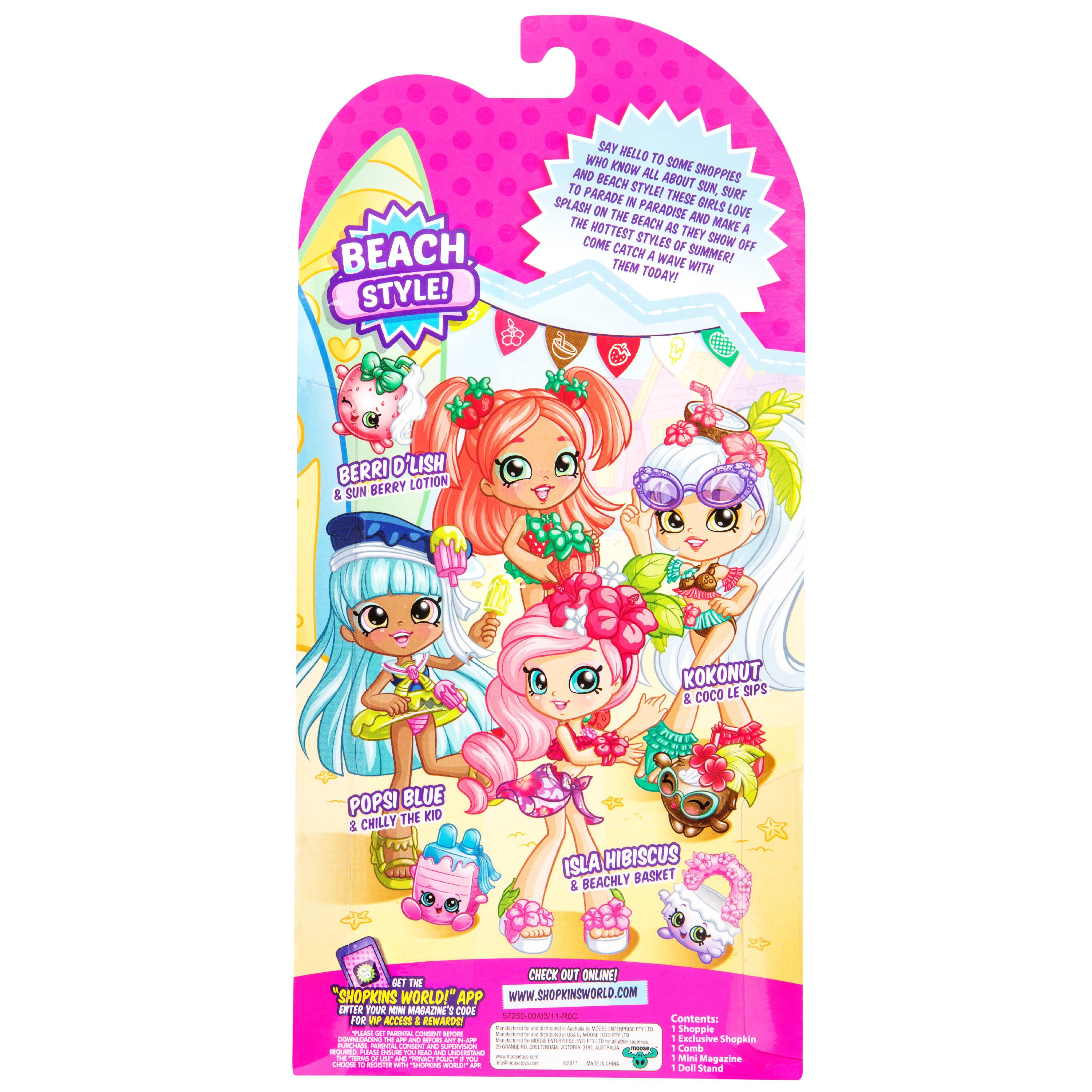 Shopkins Shoppies Doll, Berri D'Lish, 5" Doll with Matching Shopkin