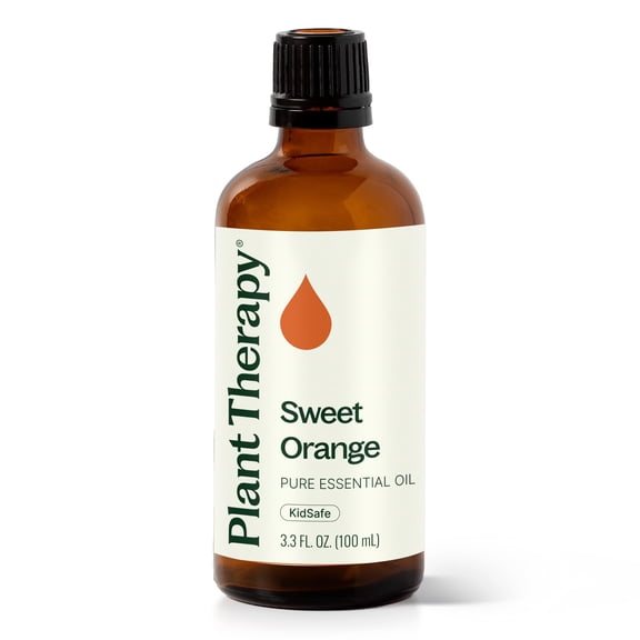 Plant Therapy Sweet Orange Essential Oil 100% Pure, Undiluted, Natural Aromatherapy, Therapeutic Grade 100 mL (3.3 oz)
