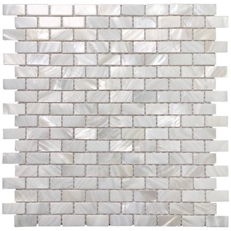 backsplash pearl mother tiles subway backsplashes art3d mosaic bathroom