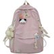 thumbnail image 1 of Aesthetic backpack, preppy backpack, kawaii backpack, cute backpack with accessories (pink), 1 of 3
