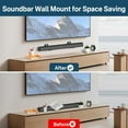 thumbnail image 4 of Universal Soundbar Wall Mount Bracket for Samsung, Sony, LG, Vizio, Onn and More Soundbar Mount Shelf  - Metal Sound Bar Mounts Under TV Mounting Bracket for Space Saving, 4 of 9