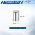 thumbnail image 2 of 100 Pack 3mm x 6mm Dowel Pins Bearing Steel Cylindrical Dowel Pins Shelf Support Peg Pin+/-0.02mm Diameter Tolerance, Silver Tone, 2 of 6