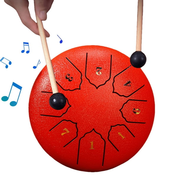 Tambor Lluvia Instrumento Handpan Lengua Acero 6 Pulgadas 8 Notas Regalo