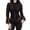 F1_Black, variant on Women's Gothic Black Lace Corset Blouse with Stand Collar & Flared Lace Cuffs Victorian Style Fitted Top