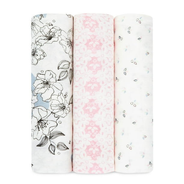 aden + anais silky soft swaddles meadowlark