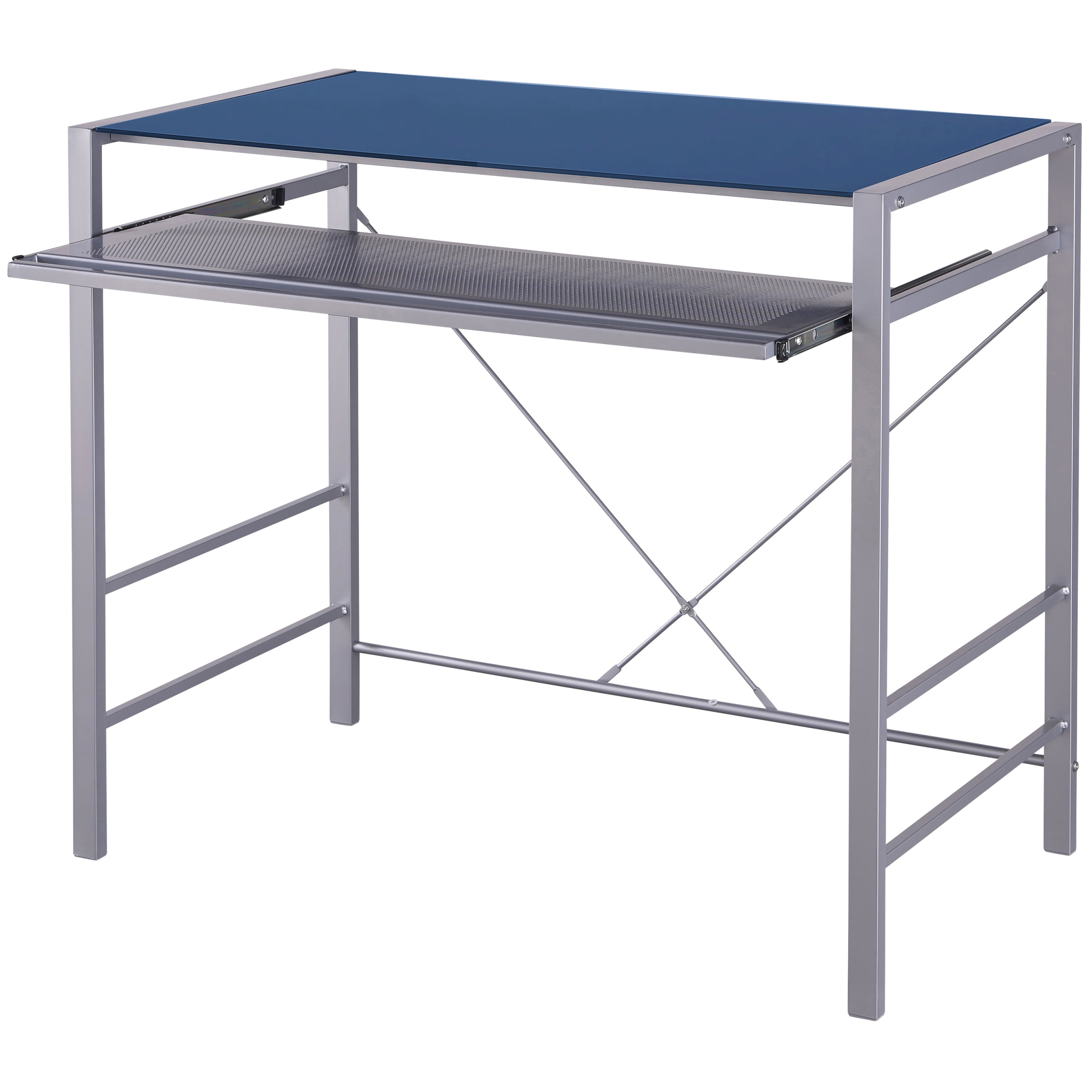 Mainstays Versatile Modern Glass Top Desk Multiple Colors