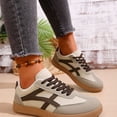 thumbnail image 3 of Casual Sneakers for Women Lightweight Lace Up Tennis Shoes | Non-slip Lace Up Fashion Sneaker, Round Toe Retro Walking Shoes, 2026 Trendy Comfortable Trainers, 37, 3 of 8