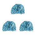 thumbnail image 4 of Moyic Gorros de ducha Estampado de flores Impermeable Reutilizable Elástico Ajustable Sombrero corto largo Mujeres Niñas Baño Estampado de Type1 NO1, 4 of 6
