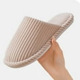 thumbnail image 5 of Kilaqueen Comfy Indoor Scuff Slippers for Women and Men, Memory Foam Slip On Cotton Slippers Cozy Winter Warm Slippers Soft Terry Cloth Breathable House Shoes, 5 of 9