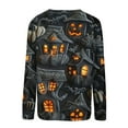 thumbnail image 5 of miqiqism Halloween Sweater for Women Oversized Pumpkin Sweaters Fall Pullover Knit Top Shirts Casual Crew Neck Loose Fuzzy Blouses Trendy Long Sleeves Tunic Clothes,B#01_Black,Small, 5 of 5