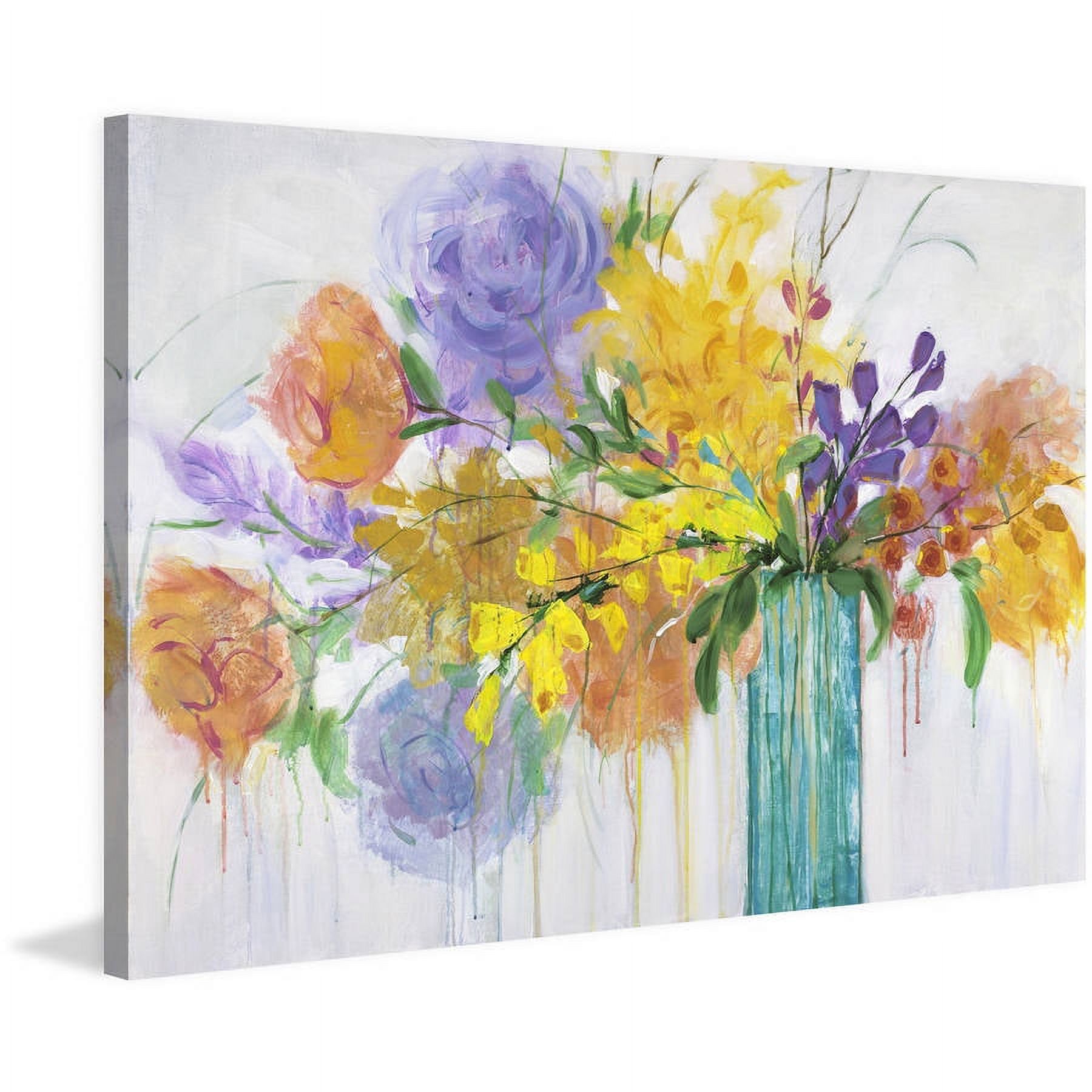 "Warm Summer Blooms II" Painting Print on Wrapped Canvas