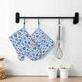 thumbnail image 6 of Sikiie Sailboats On A Waves Oven Mitts and Pot Holders Set, Kitchen Oven Glove High Heat Resistant with Non-Slip Silicone Surface for Cooking, 6 of 7