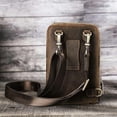 thumbnail image 5 of Vintage Leather Mens shoulder bag, Messenger Bag, mobile phone bag, waist bag, 5 of 10