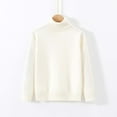 thumbnail image 2 of UngA Kids Girls Turtleneck Tunic Sweaters Dress Oversized Long Sleeve Knit Sweaters for Toddler Girls Pullover Jumper (White,7-9 Years), 2 of 4