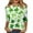 Green, variant on St.patrick Day Plus Size Women T-Shirts 3/4 Sleeve Round Neck Lucky Irish Shamrock Printed Casual T-Shirt Funny Party St Patricks Day Holiday Shirts