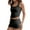 Black, variant on Women's Summer Matching Set - Tank Top & Lounge Shorts, Lightweight and Relaxed Women's Casual Ribbed Tank Top And Shorts Set Comfortable Wear Summer Yoga Outfit Beach Vacation Breathable Soft Fabric