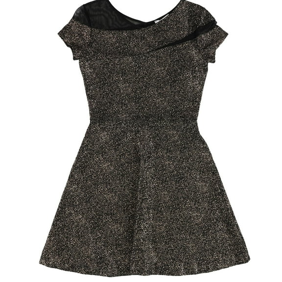 Bar Iii Womens Metallic Fit & Flare Dress