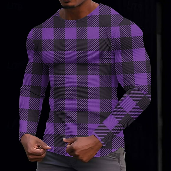Blusas y camisas de manga larga con cuello redondo para hombre, ropa deportiva para el hogar, pijamas, camisetas casuales holgadas de color liso, blusa deportiva de poliéster para hombre