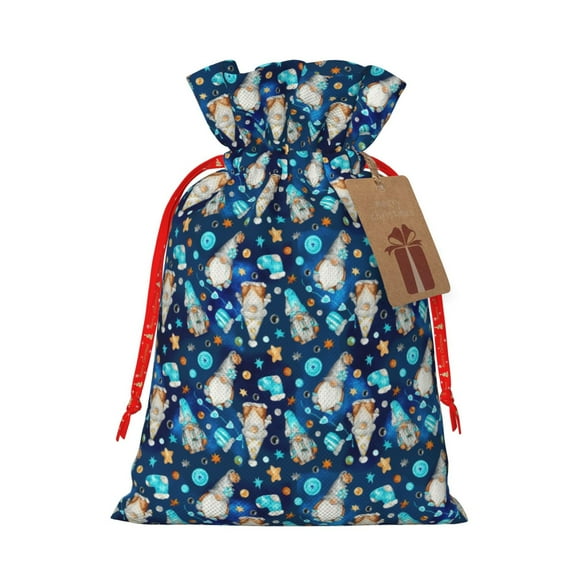Kdxio Ice blue old man cute winter Christmas Gift Bags, Birthday gift bags Xmas Presents Bags Holiday Gift Bags for Christmas Gifts, Weddings and Birthday-Small