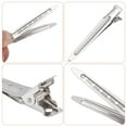 thumbnail image 3 of Rungopro 12 Pcs Duck Bill Clips, 3.5 Inches Rustproof Metal Alligator Curl Clips with Holes for Hair Styling, Hair Coloring, Silver, 3 of 7