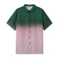 thumbnail image 4 of Mens Shirts Hawaiian Shirt For Men, Men's Vintage Button Down Bowling Shirts Short Sleeve Summer Beach Shirt Gifts for Men Green Polyester M, 4 of 5
