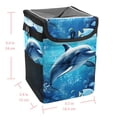 thumbnail image 5 of Dolphin Foldable Car Garbage Can with Lid, Leak-Proof, Hanging Storage Bag - Car Trash Bin, Mini Trash Can, 5 of 6