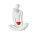 thumbnail image 5 of deevoka Couple Sculptures Crafts Ceramic Lover Statue for Bedroom Living Room Office, 5 of 9