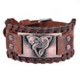 thumbnail image 2 of Pulsera de moda con diseño de tótem y zorro triangular de Odin para hombre, marrón, marrón, 2 of 5