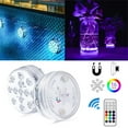 thumbnail image 2 of Utoimkio 2 Pack Submersible LED Lights with Suction Cups,Remote Control,Waterproof Bathtub Lights with Color Changing LED for Hot Tubs,Pools,Parties,Christmas and Room Decorations, 2 of 9
