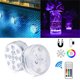 thumbnail image 1 of 2 Packs Submersible LED Lights With Magnets Suction Cups 13 LED Underwater Led Lights Remote Control Decoration Light For Pool Pond, 1 of 9