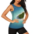 thumbnail image 2 of Sigee Paradise Island for Women's Workout Tank Top,Running Tank Tops,Sleeveless Gym ClothesXX-Large, 2 of 8