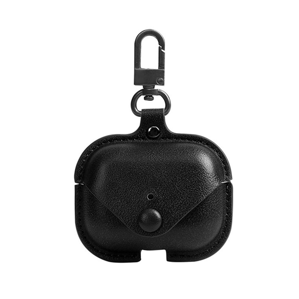 Luxury for Airpods 1 2 Case Retro Genuine Leather Case Accessories Protective Bluetooth Earphone Cover Box Bags,Black