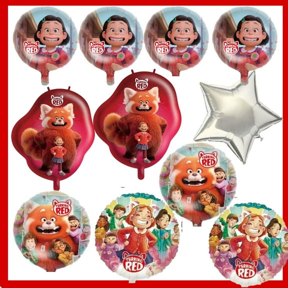 Turning Red Birthday Balloon Bouquet - 11-Piece Mega Set!