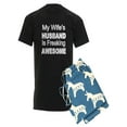 thumbnail image 1 of CafePress - My Wifes Husband Is Freaking Awesome 2 Pajamas - Men's Dark Pajamas, 1 of 1