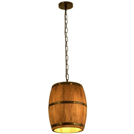 Vintage Rustic Wooden Chandelier Bar Wine Barrel During Light Retro Metal Chandeliers Hanging Ceiling Lamp Fixture For Cafe Kitchen Island Dining Wood 25x30cm 10x12inch Canada Vintage Rustic Wooden Chandelier Bar, Wine Barrel Kitchen Island Light