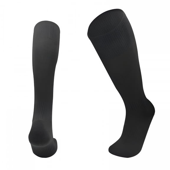 TELOLY Knee High Breathable Elastic Soccer Socks for Kids,Youths,Adults,Black Soccer Socks Youth