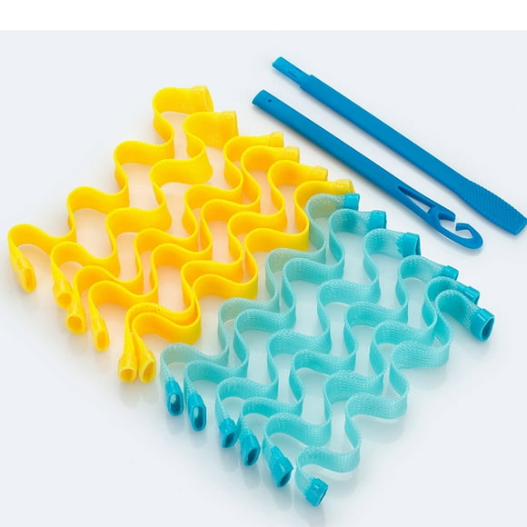 Jinsinto 12 Pieces No Heat Hair Spiral Curlers Wave Curls Styling Kit, Include 12 Pieces Hair Curler Rollers Curling Rods