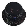 thumbnail image 2 of Fashion Graffiti Bucket Hat Outdoor Hiphop Style Bucket Cap Black, 2 of 8